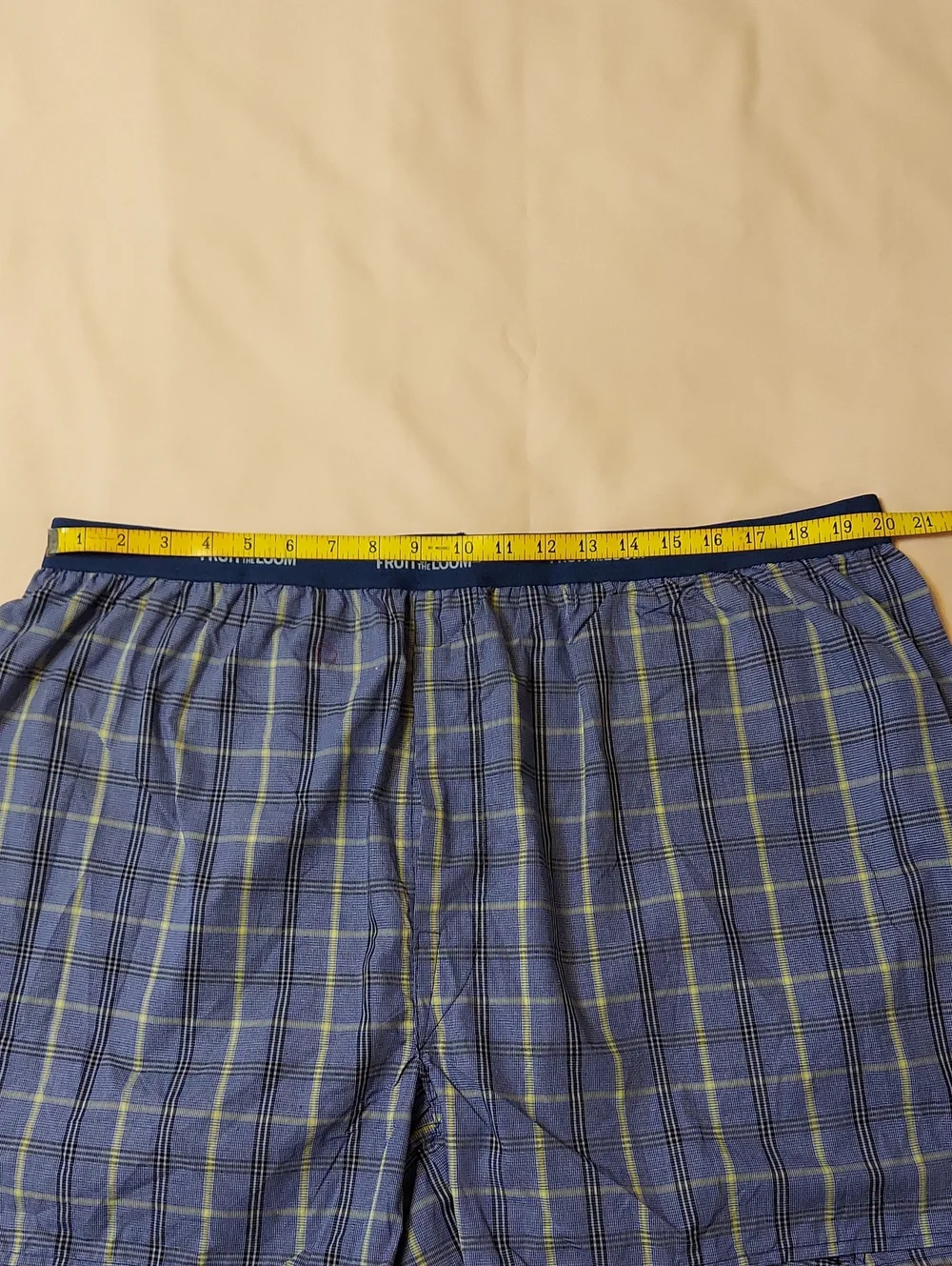 Fruit of the Loom Men’s Knit Boxers - 3-Pack (Blue Plaid, White, Red Plaid)